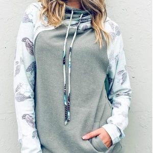 Green Garden Floral Hoodie